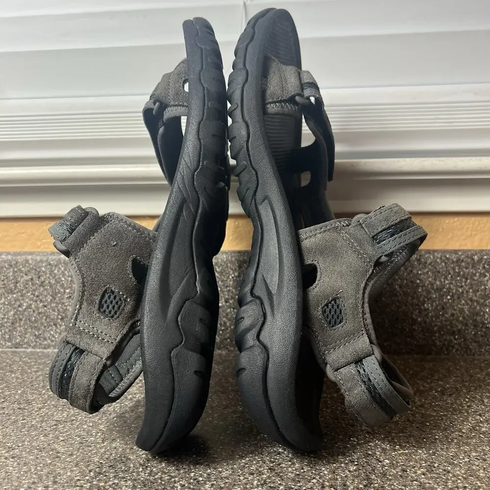 TEVA Original Universal Strap Summer Sandals Men's Size 11 Dark Gray Hook & Loop